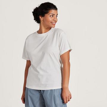 Allbirds Allgood Bomull T-skjorte Dame Hvite | NO4745MA