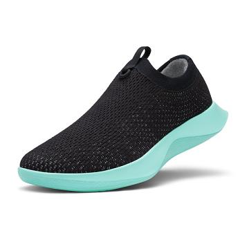 Allbirds Tree Dasher Relay Slip On Sko Herre Svarte Mint | NO4119WY