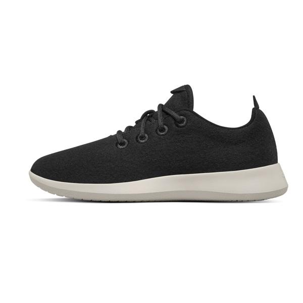 Allbirds Ull Runner Joggesko Herre Svarte Hvite | NO4066EX